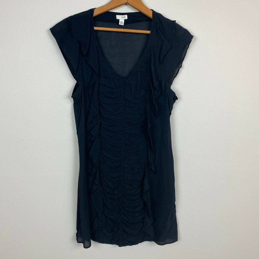 Anthropologie Odille 4 Tunic Top Ruffle Ruched